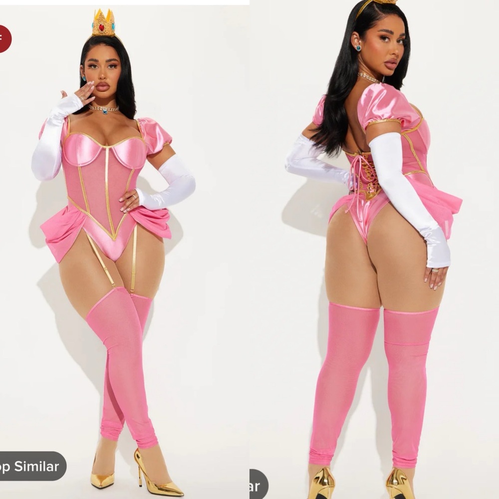 Pink Princess Costume with Crown